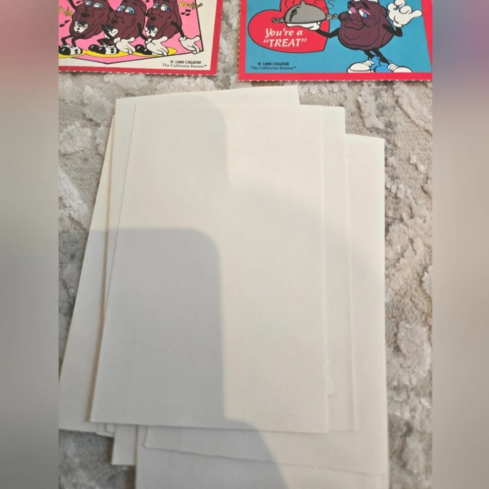 12 Vintage 1989 California Raisins Valentine's Day Cards With Envelopes